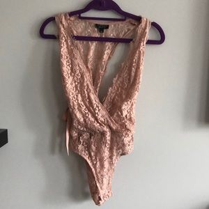 Light Pink Lace Bodysuit